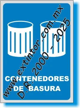 Se�alamiento de Seguridad e Higiene para CONTENEDORES DE BASURA