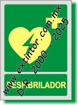 Se�alamiento de Seguridad e Higiene para un DESFIBRILADOR