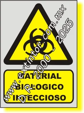 Se�alamiento de Seguridad e Higiene para MATERIAL BIOL�GICO INFECCIOSO
