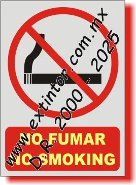 Se�alamiento Biling�e Espa�ol-Ingl�s para NO FUMAR