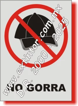 Se�alamiento de Seguridad e Higiene para NO GORRA
