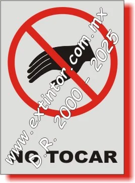 Se�alamiento de Seguridad e Higiene para NO TOCAR