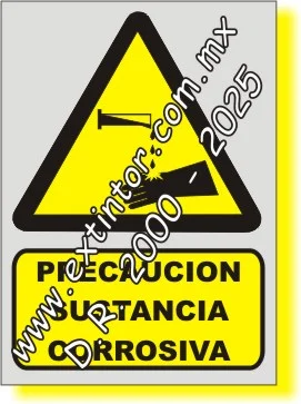 Se�alamiento de Seguridad e Higiene para SUSTANCIA CORROSIVA