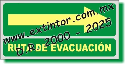 Se�alamiento de Seguridad e Higiene para RUTA DE EVACUACI�N DERECHA