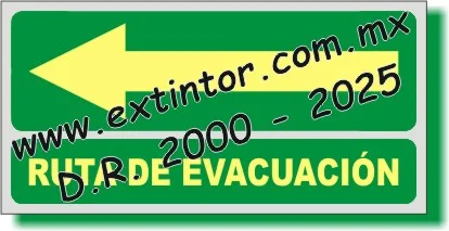 Se�alamiento de Seguridad e Higiene para RUTA DE EVACUACI�N IZQUIERDA