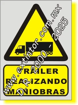 Se�alamiento de Seguridad e Higiene para TRAILER REALIZANDO MANIOBRAS