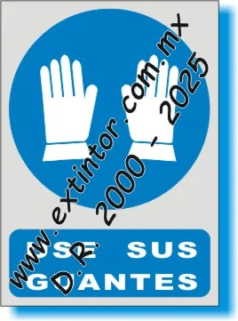 Se�alamiento de Seguridad e Higiene para USO OBLIGATORIO DE GUANTES