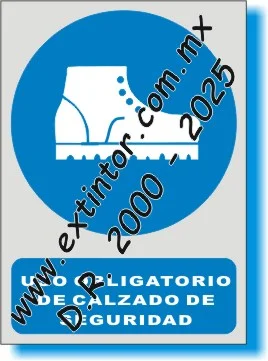 Se�alamiento de Seguridad e Higiene para USO OBLIGATORIO DE CALZADO DE SEGURIDAD