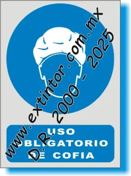 Se�alamiento de Seguridad e Higiene para USO OBLIGATORIO DE COFIA