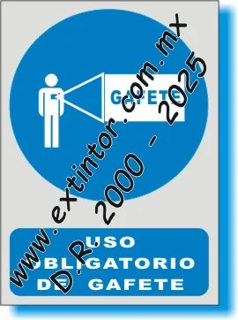 Se�alamiento de Seguridad e Higiene para USO OBLIGATORIO DE GAFETE
