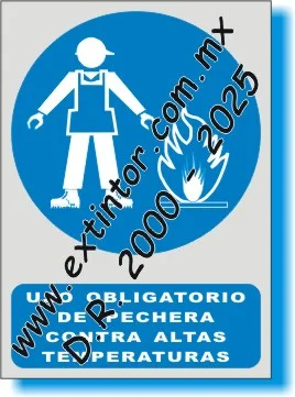 Se�alamiento de Seguridad e Higiene para USO OBLIGATORIO DE PECHERA CONTRA ALTAS TEMPERATURAS