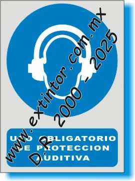 Se�alamiento de Seguridad e Higiene para USO OBLIGATORIO DE PROTECCI�N AUDITIVA