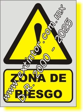 Se�alamiento de Seguridad e Higiene para ZONA DE RIESGO